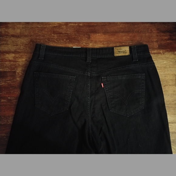 LEVI'S retro vintage black 515 denim bootcut jeans - Picture 3 of 9